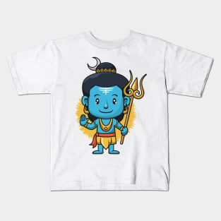 shiva god india cartoon Kids T-Shirt